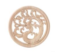 Apliques de madera floral de 20 cm para puertas de gabinete de estilo europeo Mesas cómodas y muebles Decoración y tareas de renovación (estilo 5: 20 cm)