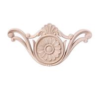 Apliques de madera natural para muebles, armarios, puertas de cama, apliques sin pintar
