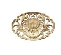 Apliques de Madera para Muebles Decoración de pared floral con apliques tallados en madera maciza: for muebles, puertas, marcos (artesanía patrón hojas)(38 * 28 * 1.5cm)