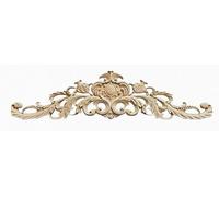 Apliques de madera tallada sin pintar para decoración de muebles, calcomanía de moldura floral tallada a mano para pared, puerta, gabinete, espejo, bricolaje pintable (40 * 11 * 1cm)