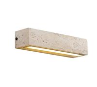 Apliques De Mármol Aplique De Pared Nórdico Moderno De Piedra Natural Aplique De Pared Luz De Tocador De Baño Lámpara De Pared Industrial De Granja Vintage For Dormitorio Mesita De Noche(Length 24cm)