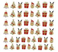 Apliques de Navidad de dibujos animados hechos a mano con apliques de Papá Noel, decoración de coleta de caballo encantadores pasadores para el pelo