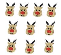 Apliques de Navidad de dibujos animados hechos a mano con apliques de Papá Noel, decoración de coleta de caballo encantadores pasadores para el pelo