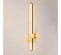 Apliques de Pared de Anillo con 2 focos, Accesorios de iluminación LED Modernos, lámpara de Pared Lineal de luz cálida de 3000 K, luz de Pared Interior Cableada para Dormitorio, Sala de Estar,