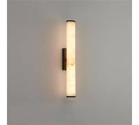 Apliques de pared de mármol natural español, tiras de alabastro, iluminación de pared de cobre, apliques nórdicos para interiores, lámparas de pared para dormitorio, escalera, sala de estar, pasillo (