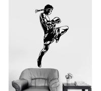 Apliques de pared de vinilo Muay Thai boxeo luchador artes marciales deportes pegatinas sala de estar en casa artes marciales boxeo hall42x78cm