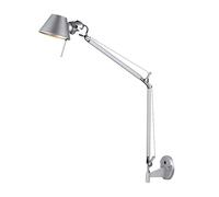 Apliques De Pared Extensibles Con Brazo Oscilante, Lámpara De Pared Industrial Con Aplique Pared Con Cabezal Ajustable E27 / E26 Para Sala De Estar De Oficina De Estudio Junto A La Cama,Plata,25cm