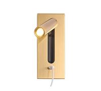 Apliques de pared, lámpara de cabecera de pared LED, luz de lectura, apliques de montaje en pared cilíndricos, apliques de pared ajustables compatibles con la sala de estar del dormitorio (color: