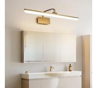 Apliques de Pared LED con Espejo Frontal para Interior, Modernos, con rotación de 180°, para baño, Tira Larga de Aluminio, para Sala de Estar, Lectura (luz Neutra Cobre, 43 cm)