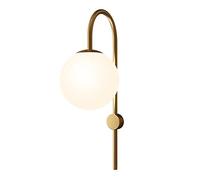 Apliques de Pared Led de 5,9" con Globo de Cristal, Estilo Nórdico, para Dormitorio, Mesita de Noche, Pasillo, Sala de Estar Y Cocina.