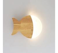 Apliques de Pared LED, iluminación de Pared para Interiores, de Madera, para niños, para dormitorios, niñas y niños, luminaria Moderna nórdica, lámpara de Pared rústica de Estilo rústico para dor