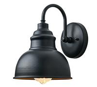 Apliques de pared ligeros, farol industrial retro para exteriores, IP65, resistente al agua y al óxido, lámpara de un solo cabezal de aluminio fundido a presión, iluminación para patio, jardín, villa