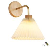 Apliques de pared minimalistas contemporáneos, juego de 2 apliques de pared que funcionan con pilas, luz de pared inalámbrica regulable con control remoto, no cableada, lámpara de pared LED para