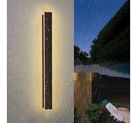 Apliques de pared minimalistas contemporáneos para exteriores, lámpara de pared de tira larga LED regulable con control remoto, luces de pared modernas para exteriores, interior, barra de iluminación