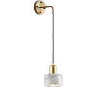Apliques de Pared Modernos de Mármol para Interiores Lámpara de Pared Sencilla Color Dorado Decoración para Dormitorio Cable Colgante Ajustable G4 Lámparas de Pared para Mesita de Noche Sala de Esta