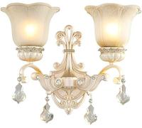 Apliques de Pared Modernos Europeos con Pantalla de Cristal, Diseño Tradicional de Resina, Arte Clásico, Lámpara de Pared de Noche de Oro Blanco, Accesorio para Sala de Estar, Pasillo, Escaleras, Do