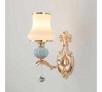 Apliques de Pared Modernos Lámpara de Pared de Cristal Estilo Granja Vintage con Pantalla de Cristal Aplique de Pared Retro Creativo para Interiores Ideal para Dormitorio Sala de Estar Mesita de Noc