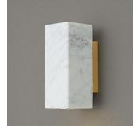 Apliques de Pared para Dormitorio Estilo nórdico, mármol, Pantalla de mármol Natural de alabastro de 6,3 Pulgadas, cableado para Interiores, para Dormitorio o Pasillo (Rectangular