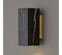 Apliques de Pared para Dormitorio Estilo nórdico, mármol, Pantalla de mármol Natural de alabastro de 6,3 Pulgadas, cableado para Interiores, para Dormitorio o Pasillo (Rectangular