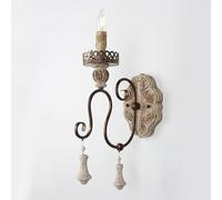 Apliques de Pared para Dormitorio, Loft, Retro, lámpara sólida, Francesa, para salón, Comedor, Pasillo, lámpara de Hierro, Aplique Vintage de Doble Cabezal.