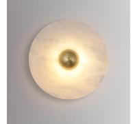 Apliques de Pared para Dormitorio, Redondos, de mármol Natural alabastro, LED, Estilo Mediados de Siglo, para Montaje en Pared, cableados para Interiores, Ideales para Sala de Esta