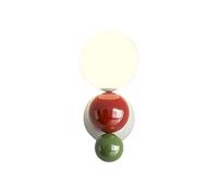 Apliques de Pared, Preciosa Luz LED De Pared, Lámparas De Pared De Metal Rojo, Verde, Blanco, For Habitación De Niños, Salón, Oficina, Pasillo, Escaleras, Aplique De Pared, Bola Acrílica Blanca(Style