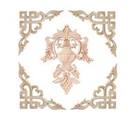 Apliques florales de madera maciza fáciles de instalar, decoración de puerta redonda, versátil, clásico, tipo europeo para sala de estar, dormitorio, apliques de pared interior vintage