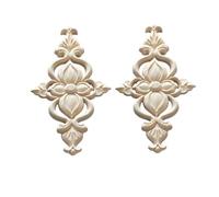 Apliques Para Artesanía En Madera Puerta De Madera Tallada Con Chapa De Madera Decoración De Pared Accesorios Para Muebles 20 * 55Cm 2 Piezas