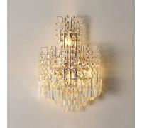 Apliques Pared Modernos Lujo Mediados Siglo, lámpara Pared Cristal con Casquillos E14/E12, iluminación Pared for Sala Estar, Dormitorio y Pasillo.