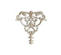 Apliques y adornos de decoración esquinas madera, artículos del hogar, calcomanías pared talladas for muebles flores(D2-30cmX31cm)