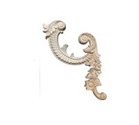 Apliques y adornos de decoración esquinas madera, artículos del hogar, calcomanías pared talladas for muebles flores(C3-8cmX15cm R)