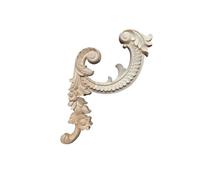 Apliques y adornos de decoración esquinas madera, artículos del hogar, calcomanías pared talladas for muebles flores(C3-13cmX23cm L)