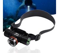 APLOS H800 Linterna Frontal Buceo Recargable, 3500 Lúmenes Profesional Linterna Submarinismo con Lente TIR, Indicador de Potencia para Espeleología, Esnórquel y Pesca Submarina