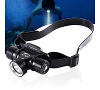 APLOS H900 Linterna Frontal de Buceo 3000 Lúmenes Linterna Frontal submarina, Resistencia al agua IP68 5 Modos Luz de Buceo de Seguridad para Buceo natación Senderismo Camping Caza Pesca