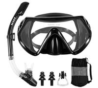 APLOS Juego de esnórquel para Adultos, con Gafas de Buceo y esnórquel seco, antivaho, antifugas, máscara de esnórquel de Cristal Templado, para esnórquel, natación y Buceo de Hierro
