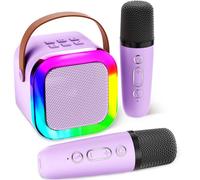 Aplsinvivi Karaoke Machine for Kids Adults, Altavoz de Karaoke portátil para niños con micrófono inalámbrico, Regalos para niñas de 4, 5, 6, 7, 8, 9, 10, 12 + Fiesta de cumpleaños de año