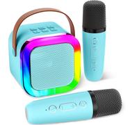 Aplsinvivi Karaoke Machine for Kids Adults, Altavoz de Karaoke portátil para niños con micrófono inalámbrico, Regalos para niñas de 4, 5, 6, 7, 8, 9, 10, 12 + Fiesta de cumpleaños de año, Blue
