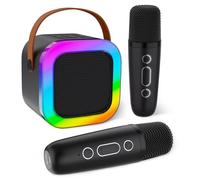 Aplsinvivi Karaoke Machine for Kids Adults, Altavoz de Karaoke portátil para niños con micrófono inalámbrico, Regalos para niñas de 4, 5, 6, 7, 8, 9, 10, 12 + Fiesta de cumpleaños de año, Negro