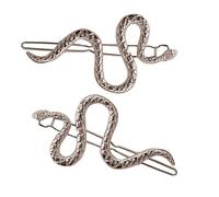 APLudoo 2 horquillas de metal con forma de serpiente, versátiles para el pelo, accesorios para el cabello para uso diario y evento, horquilla en forma de serpiente