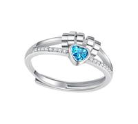 APLudoo Anillos de latón resistentes con diseño de corazón y cuentas giratorias para alivio de la ansiedad y gestión del estrés, anillos ajustables para el pulgar, One Size, como se describe, como se