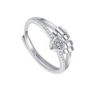 APLudoo Anillos de latón resistentes con diseño de corazón y cuentas giratorias para alivio de la ansiedad y gestión del estrés, anillos ajustables para el pulgar, One Size, como se describe, como se
