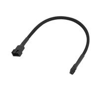 APLudoo Cable de ventilador de 4 pines 1 a 1, 2 y 3 vías, color negro, extensión para adaptador de CPU de computadora