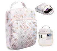 APLUFINE Funda acolchada para libros con cremallera y bolsillo frontal, funda protectora acolchada para libros de tapa dura, Kindle, Biblia y iPad, organizador de funda de libro para accesorios de