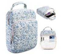 APLUFINE Funda acolchada para libros con cremallera y bolsillo frontal, funda protectora acolchada para libros de tapa dura, Kindle, Biblia y iPad, organizador de funda de libro para accesorios de