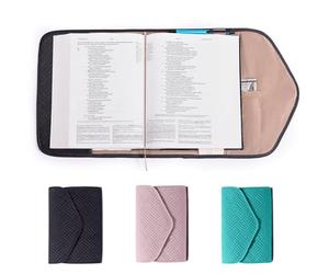 APLUFINE Funda de libro reutilizable con cierre magnético, funda ajustable para amantes de los libros, protector de libros para tapa dura, bolsa para libros, porta-libros