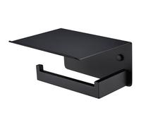 APLusee Soporte de Papel higiénico Negro Mate con Estante, Colgador de Papel higiénico de Acero Inoxidable 304, montado en la Pared