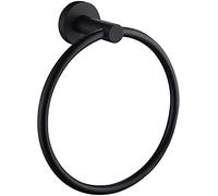 APLusee Toallero Negro Mate montado en la Pared, Soporte para Toallas de Mano para baño, Colgador de Pared Redondo de Acero Inoxidable sólido