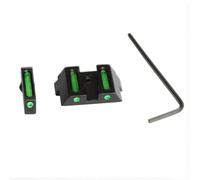 APLUSGEAR Metal Front and Rear Red and Green Fiber Optic Pistol Sights for G17/17L/19/22/23/24/26/27/33/34/35 (Green)