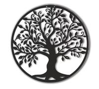 APLUSH Arte De Pared Del Árbol De La Vida, Silueta De Pared 3D Decoración De Pared, Decoración De Pared De Árbol Genealógico Negro Para Colgar, Para Cocina, Sala De Estar Y Dormitorio,A,60 * 60CM