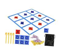 APLVFFZH 1 Juego Tic Toe Gigante con Bolsas de Set de Juego de Lanzamiento Y Objetivo Juguete de Césped Y Jardín Nylon Reforzado Y Fácil Tran, Sudoku Azul